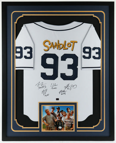 "The Sandlot" 34x42 Framed Signed Jersey by 5 Members of the Cast 1993 Hit Film