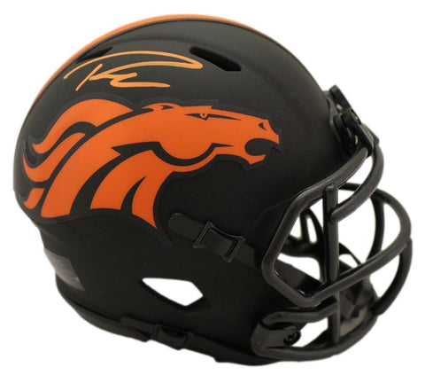 Russell Wilson Autographed Denver Broncos Eclipse Mini Helmet FAN 18016