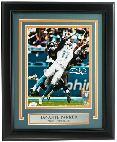 DeVante Parker Signed Framed 8x10 Miami Dolphins Football Photo JSAITP