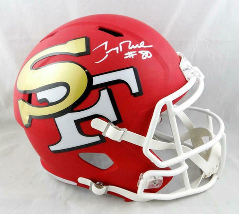 Jerry Rice #80 Signed San Francisco 49ers F/S AMP Speed Helmet- Beckett Auth