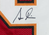 Simeon Rice Signed Custom Red Pro Style Football Jersey BAS ITP