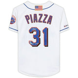 MIKE PIAZZA Autographed "HOF 2016" Mets Authentic White Jersey FANATICS