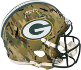 Aaron Rodgers Packers Signed Riddell Camo Alternate Speed Helmet