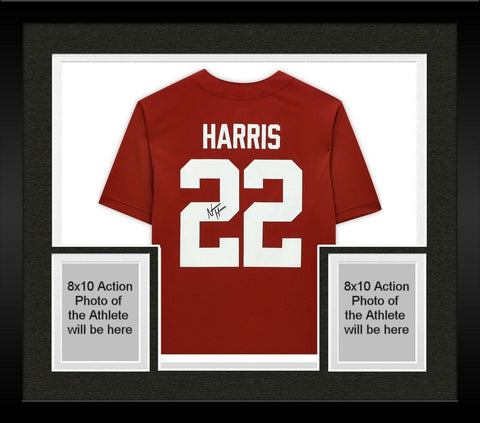 Framed Najee Harris Alabama Crimson Tide Autographed Red Nike Game Jersey