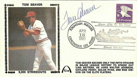 Tom Seaver Signed New York Mets Envelope BAS Y19907