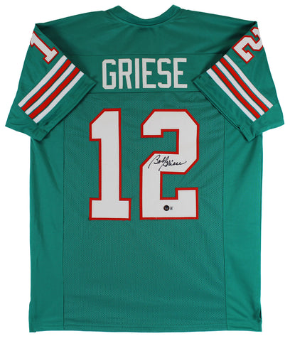 Bob Griese Authentic Signed Teal Pro Style Jersey Autographed BAS Witnessed
