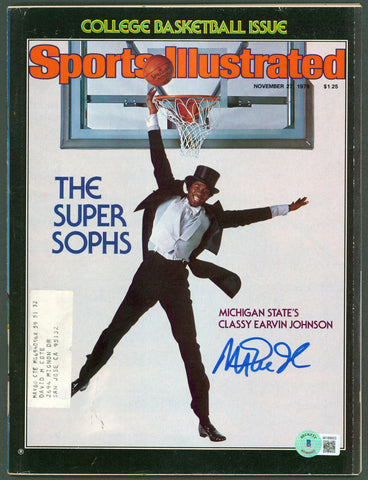 Lakers Magic Johnson Signed Nov. 1978 Sports Illustrated Magazine BAS #W188603