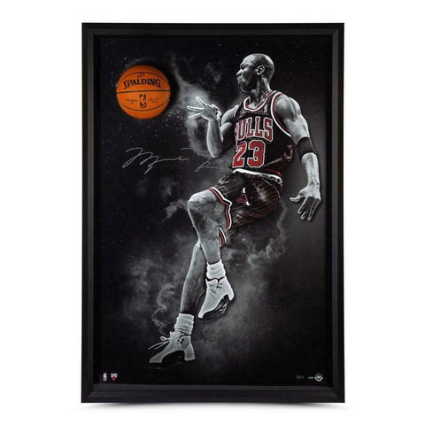 Michael Jordan Signed and Framed Mitchell & Ness 97-98 Chicago