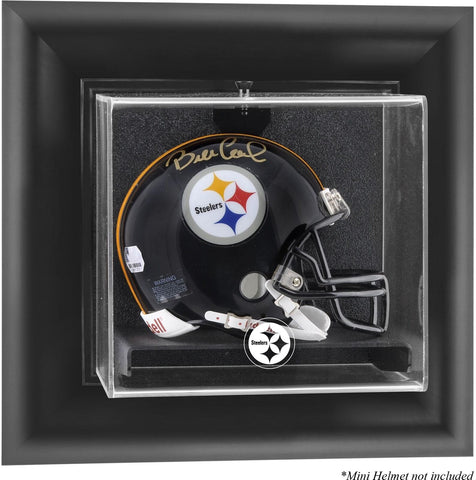 Pittsburgh Steelers Black Framed Wall-Mountable Mini Helmet Case