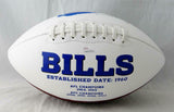 O. J. Simpson Autographed Buffalo Bills Logo Football W/ HOF- JSA Witnessed Auth