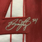 Autographed/Signed BRAD LIDGE Philadelphia Pinstripe Baseball Jersey JSA COA