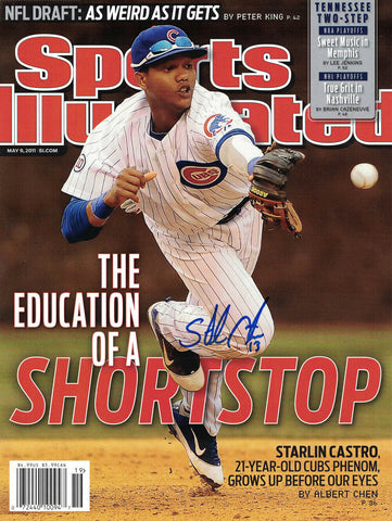 Starlin Castro Autographed Chicago Cubs 5/9/2011 Sports Illustrated 24490