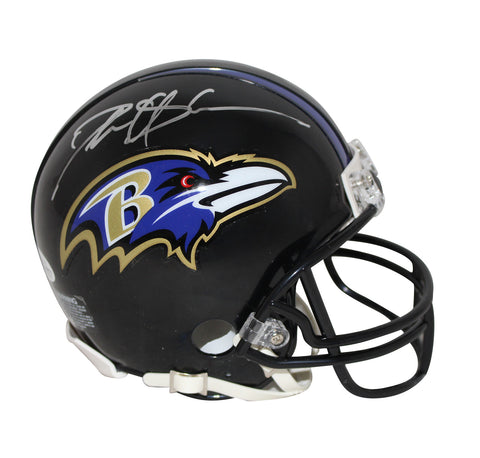 Deion Sanders Autographed/Signed Baltimore Ravens Mini Helmet BAS 30560