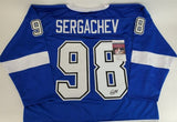 Mikhail Sergachev Signed Lightning Jersey (JSA COA) Tampa Bay / Top Defenseman