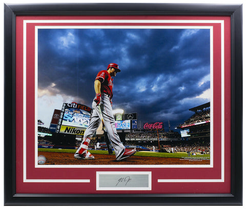 Mike Trout Framed 16x20 L.A. Angels Baseball Photo w/ Laser Engraved Signature