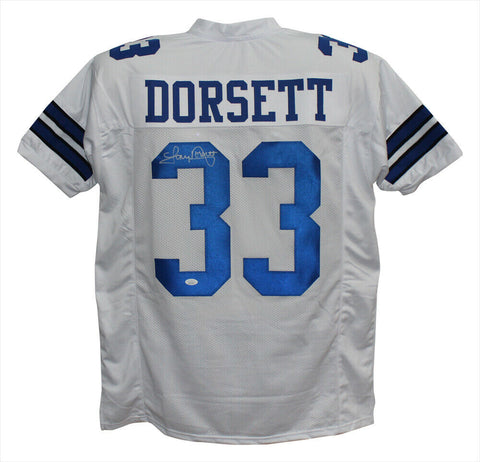 Tony Dorsett Autographed/Signed Pro Style White XL Jersey JSA 35382