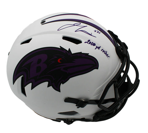 Jamal Lewis Signed Baltimore Ravens Speed Authentic Lunar Helmet w- 2000 Yd Rush