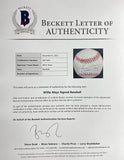 Willie Mays Signed San Francisco Giants National League Baseball BAS LOA 465