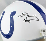 Edgerrin James Autographed Colts F/S Authentic Helmet w/ HOF - JSA W Auth *Black