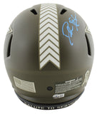 Cowboys Deion Sanders Signed Salute To Service F/S Speed Proline Helmet BAS Wit