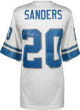 FRMD Barry Sanders Detroit Lions Signed White Mitchell & Ness Replica Jersey
