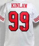 Javon Kinlaw Autographed White Color Rush Pro Style Jersey - Beckett W Auth *R9