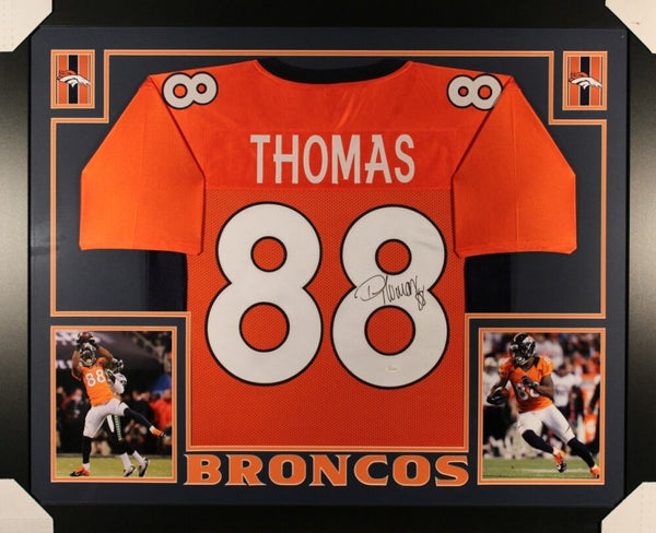 Demaryius Thomas Signed Broncos 35x43 Custom Framed Jersey (PSA COA)