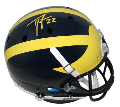 TY LAW SIGNED AUTOGRAPHED MICHIGAN WOLVERINES FULL SIZE HELMET JSA