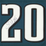 Framed Brian Dawkins Philadelphia Eagles Autographed Green Nike Elite Jersey