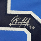 FRAMED Autographed RANDY AROZARENA 33x42 Tampa Bay Light Blue Jersey JSA COA