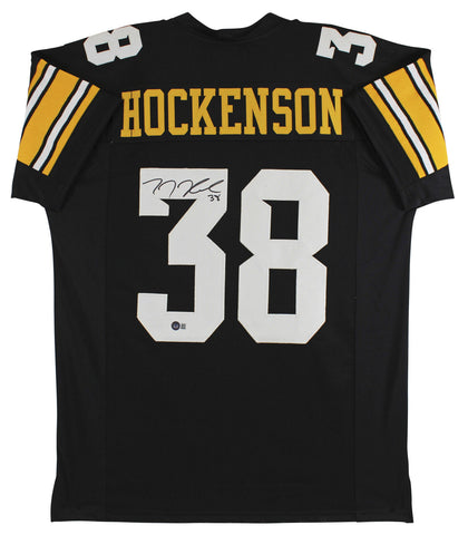 Iowa T.J. Hockenson Authentic Signed Black Pro Style Jersey Autographed BAS Wit
