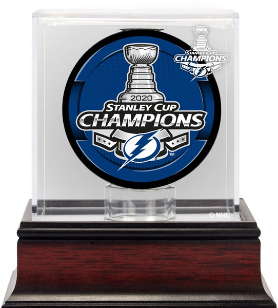 Tampa Bay Lightning 2020 Stanley Cup Champs Mahogany Hockey Puck