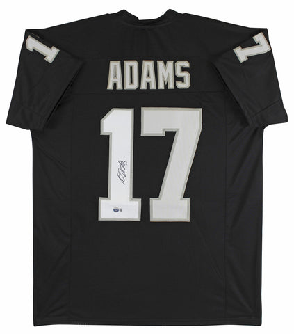 Davante Adams Authentic Signed Black Pro Style Jersey w/ White #'s BAS Witnessed