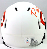 Roquan Smith Autographed Chicago Bears Lunar Speed Mini Helmet- Beckett W *Oran