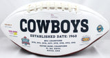 Bob Lilly Autographed Dallas Cowboys Logo Football With HOF 1980- JSA W Auth