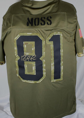 Randy Moss Autographed Patriots Nike Salute to Service Jersey- Beckett W Holo