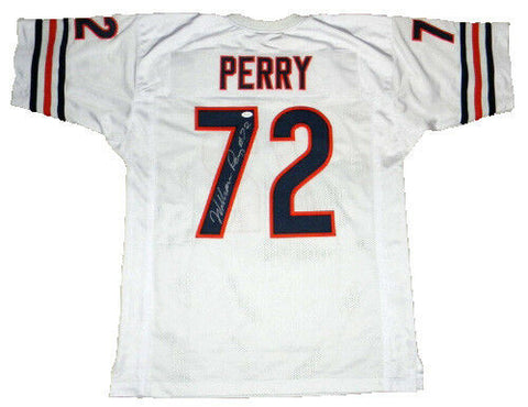 WILLIAM REFRIGERATOR PERRY SIGNED AUTOGRAPHED CHICAGO BEARS #72 WHITE JERSEY JSA