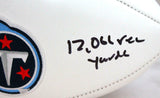 Derrick Mason Autographed Tennessee Titans Logo Football w/Insc.-Beckett W Holo