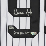 AARON JUDGE Autographed "2017 AL ROY" Yankees Authentic Home Jersey FANATICS