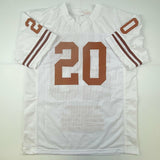 Autographed/Signed Earl Campbell Texas White Stat Football Jersey PSA/DNA COA