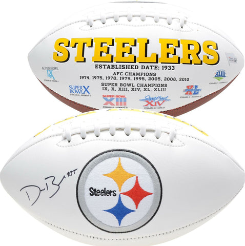 Devin Bush Pittsburgh Steelers Autographed White Panel Football