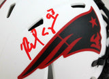Richard Seymour Autographed NE Patriots Lunar Mini Helmet- Beckett W *Red
