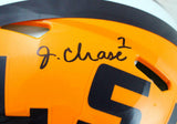 Ja'Marr Chase Autographed LSU Tigers F/S Speed Authentic Helmet-Beckett W Holo