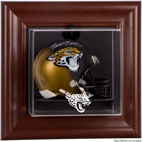 Jacksonville Jaguars Brown Framed Wall-Mountable Mini Helmet Case - Fanatics