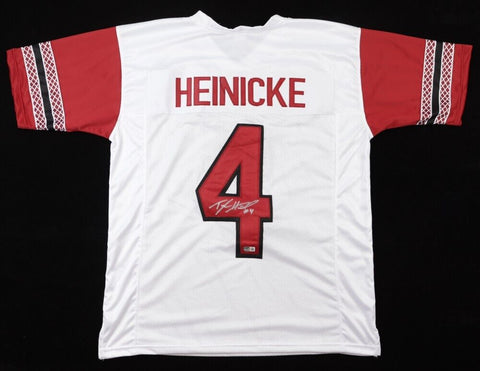 Taylor Heinicke Signed Washington Redskins Throwback Jersey Beckett /Starting QB