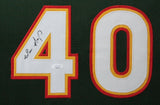 SHAWN KEMP (Sonics green TOWER) Signed Autographed Framed Jersey JSA