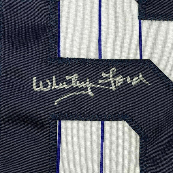 whitey ford autographed jersey