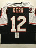 Autographed/Signed TIM KERR Philadelphia Black Hockey Jersey JSA COA Auto