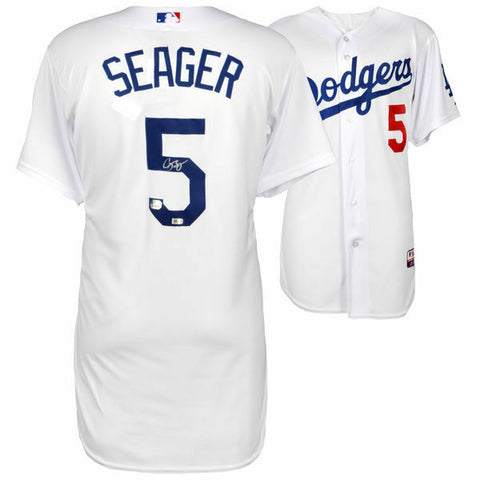 COREY SEAGER Autographed Authentic Dodgers White Jersey FANATICS