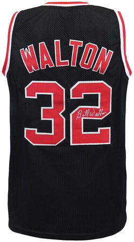 Bill Walton Signed Black Throwback Custom Basketball Jersey - (SCHWARTZ COA)